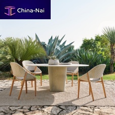 Contemporary dining table TAOconcreteconcrete baseoval
