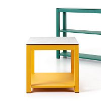 Contemporary side table LOFTmetalmetal basesquare