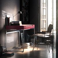 Free-standing desk MELLcontemporaryoaksteel