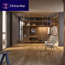 Contemporary walk-in wardrobe wooden