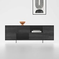 Contemporary sideboard MADISONaluminumglasslaminate