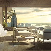 Contemporary nesting tables SACCUacrylicstainless steel baselacquered aluminum base