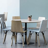 Contemporary table STAYmetalmetal baseround