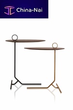 Contemporary side table ASTIlacquered metaltriangularhome