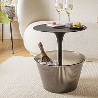 Contemporary side table Pick-Upchromechromed metal baseround