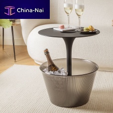 Contemporary side table Pick-Upchromechromed metal baseround