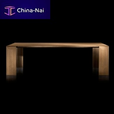Contemporary table LYmetalstonesolid wood