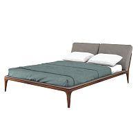 Double bed CAMILLAtraditionalwith upholstered headboardleather