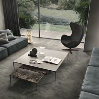 Contemporary coffee table TRAYaluminumrectangularsquare