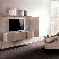 Contemporary TV wall unit PENSILI SOSPESIwooden