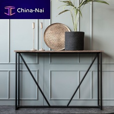 Contemporary sideboard table ZETwoodenmetal baserectangular