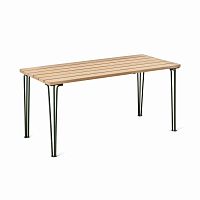 Contemporary table Gardoakpowder-coated steel baserectangular