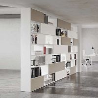 Free-standing bookcase SPACEmodularwall-mountedhigh