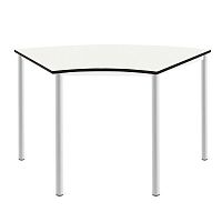 Contemporary table MENORCAin wood fibermetal basecurved