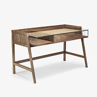 Free-standing desk WRITINGcontemporaryoakwalnut