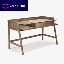Free-standing desk WRITINGcontemporaryoakwalnut
