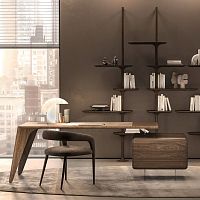 Free-standing desk BOOMERANGcontemporaryoakash