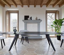 Contemporary table AGO / AG7MDFoak baseoval