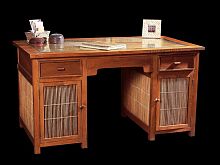 Traditional desk FTA RB BUR teakpanel endmultimedia