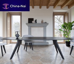 Contemporary table AGO / AG7MDFoak baseoval