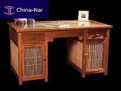 Traditional desk FTA RB BUR teakpanel endmultimedia