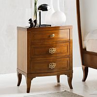 Traditional bedside table LUNAlacquered woodsolid woodsolid wood base