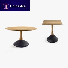 Contemporary table DECANTsolid woodcedarsolid wood base