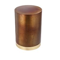Contemporary side table DRUMmetalmetal baseround