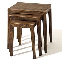 Scandinavian design nesting tables THEOoakwalnutwood veneer