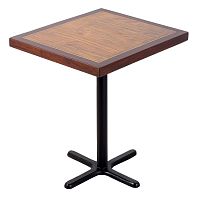 Contemporary table DUALNY solid woodmetalstone