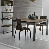 Contemporary table Infinityoaklacquered wood baserectangular