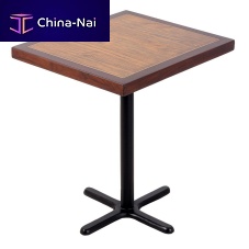 Contemporary table DUALNY solid woodmetalstone