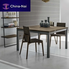 Contemporary table Infinityoaklacquered wood baserectangular