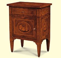 Classic bedside table 320woodenrectangularwith drawer
