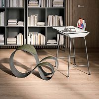Contemporary coffee table FLIPPERmelaminemetal baserectangular