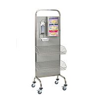 Hygiene station on casters HYGHKW4with basket