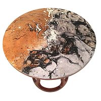 Contemporary table RANGIsolid woodroundcommercial