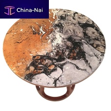Contemporary table RANGIsolid woodroundcommercial