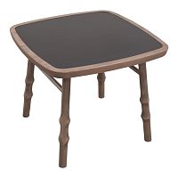 Contemporary coffee table BOLTONwoodentempered glasssquare