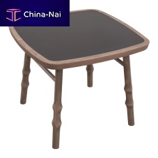 Contemporary coffee table BOLTONwoodentempered glasssquare