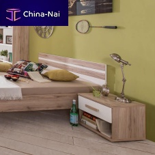 Contemporary bedside table CARIBA oakoak baserectangular