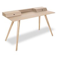 Scandinavian design secretary desk STICKoaksolid woodwith storage