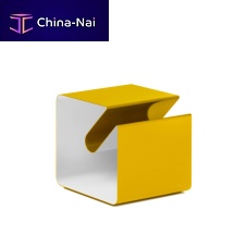 Contemporary side table V44metalrectangularcurved