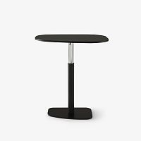 Contemporary high bar table Piazza glassFenix NTM®lacquered metal steel base