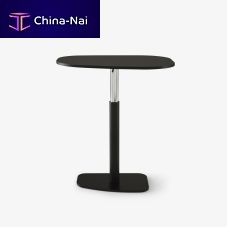 Contemporary high bar table Piazza glassFenix NTM®lacquered metal steel base