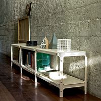 Self-supporting shelving system Steelwood contemporarybeechMDF