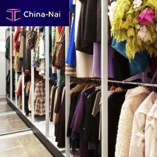 Industrial design walk-in wardrobe TEXTILBLOCmetalgraycommercial