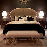 King size bed 20-0531 GARNIERqueen sizetraditionalupholstered