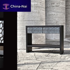 Contemporary sideboard table FORESTIwoodleatherrectangular