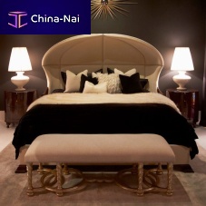 King size bed 20-0531 GARNIERqueen sizetraditionalupholstered